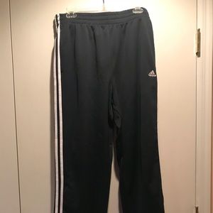 Adidas black track pants size large